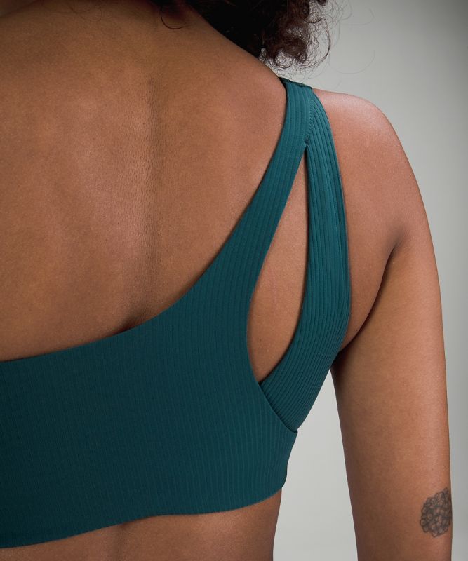 Ribbed Nulu Asymmetrical Yoga Bra *Light Support, A/B Cup