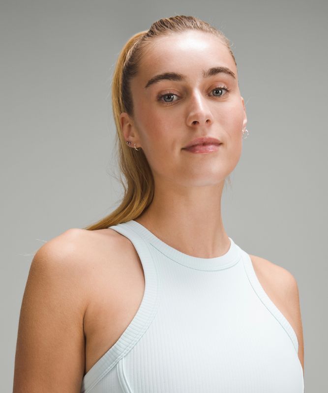 Ribbed Nulu High-Neck Yoga Bra *Light Support, B/C Cup