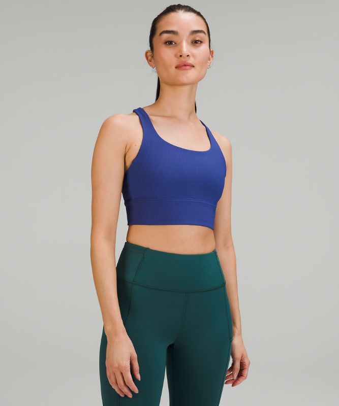 lululemon Energy™ High-Neck Longline Ribbed Bra *Medium Support, B–D Cups Asia Fit