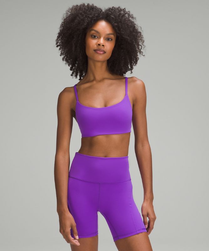 Wunder Train Strappy Racer Bra *Light Support, A/B Cup, Atomic Purple