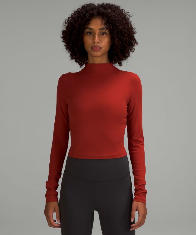 All Aligned Mock Neck Long Sleeve Shirt