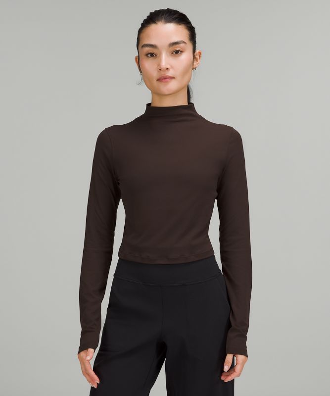 All Aligned Mock Neck Long Sleeve Shirt