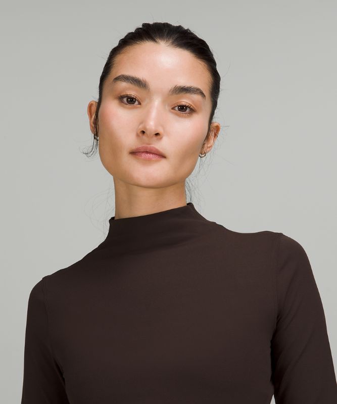 All Aligned Mock Neck Long Sleeve Shirt