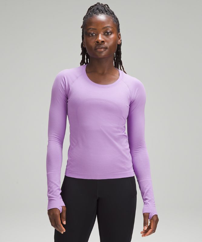 Swiftly Tech Long-Sleeve Shirt 2.0 *Race Length, Purple Blossom  Light/Purple Blossom Light