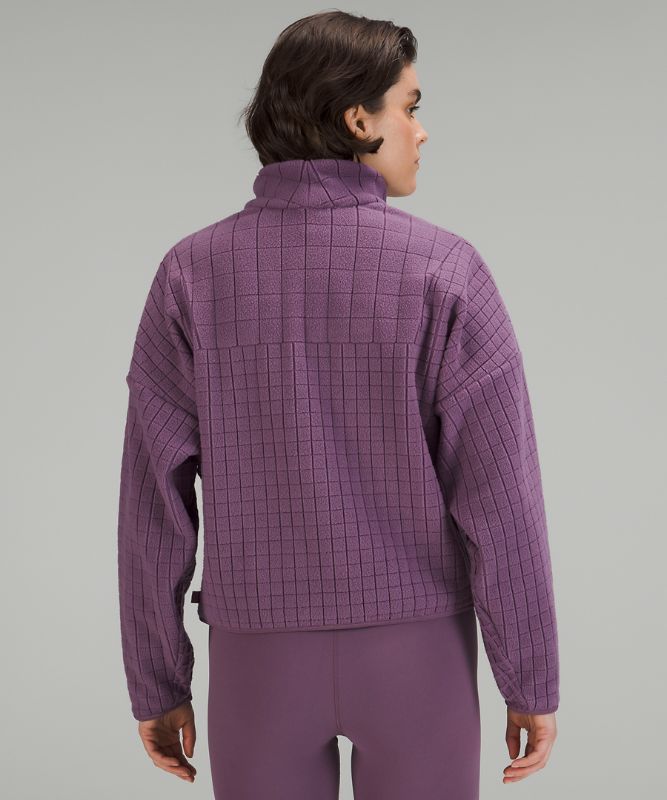 lululemon lab Textured-Grid Fleece Half Zip