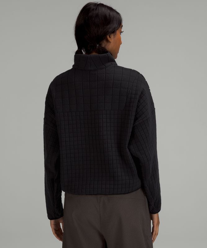 lululemon lab Textured-Grid Fleece Half Zip