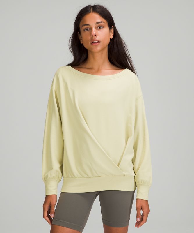 Pleated Modal Fleece Pullover