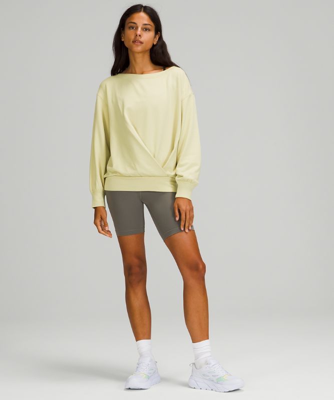 Pleated Modal Fleece Pullover