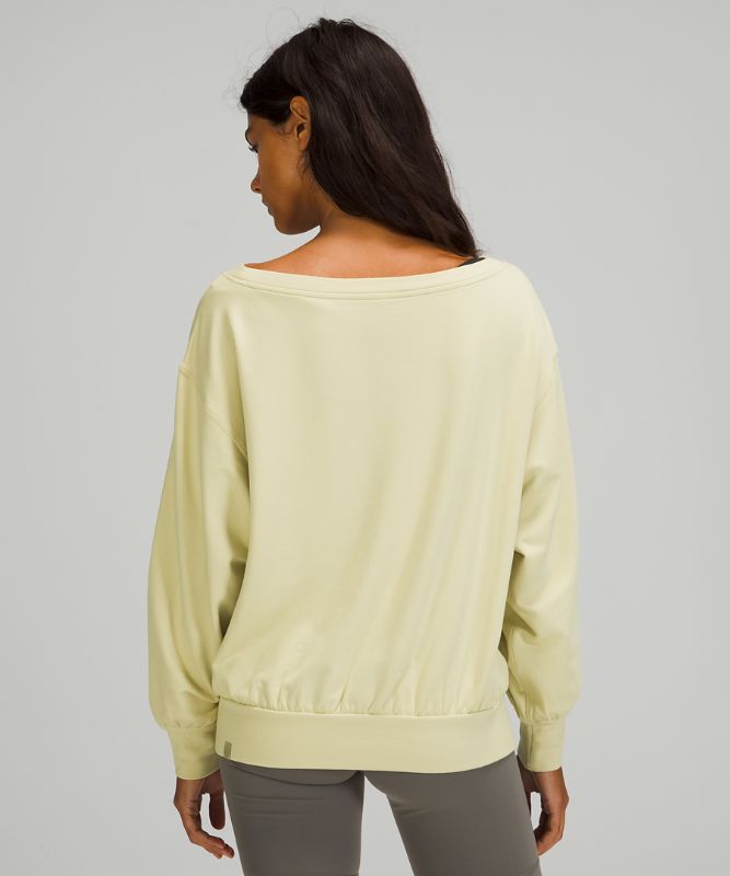 Pleated Modal Fleece Pullover