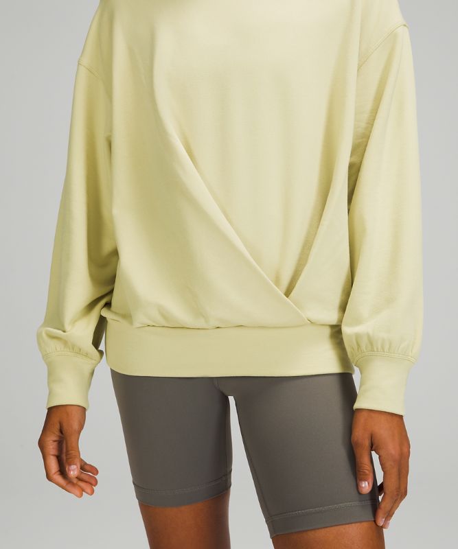 Pleated Modal Fleece Pullover