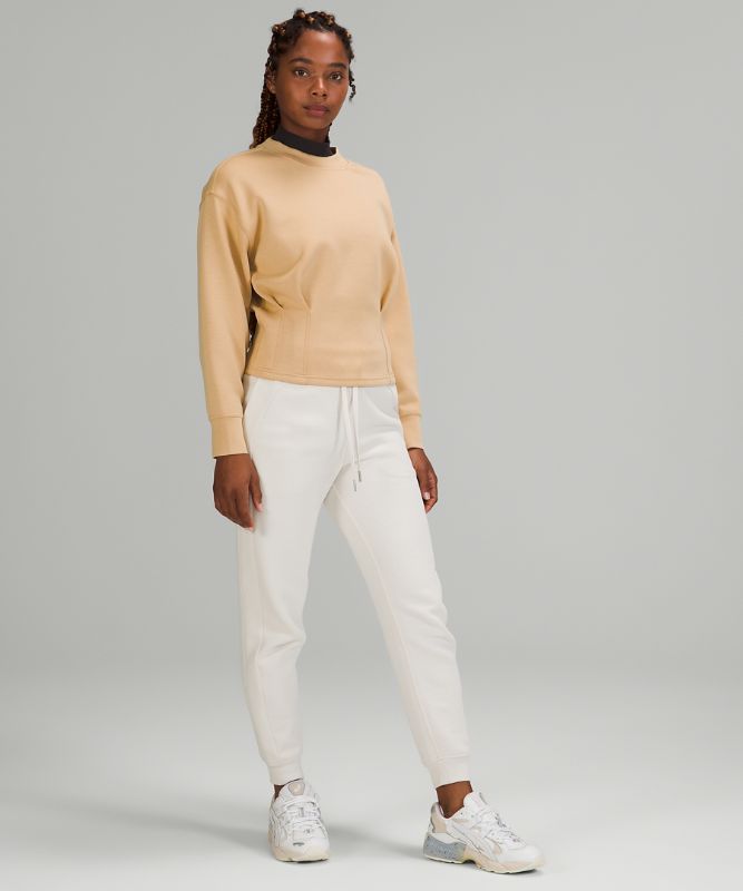 Gathered Waist Crew Pullover