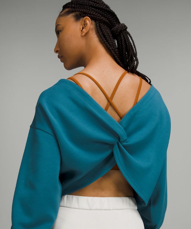 Twist Back-to-Front Pullover, Capture Blue