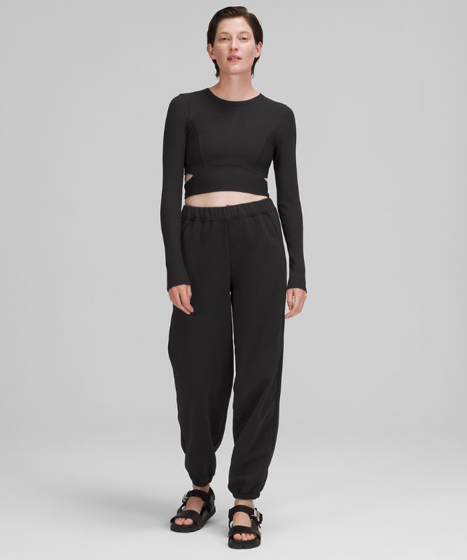 LA Cut-Out-Waist Crop Long Sleeve