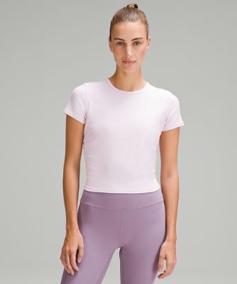 Square Neck Mesh and Nulu Yoga T-Shirt
