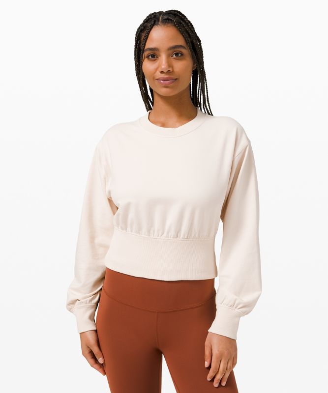 Ribbed Contoured-Waist Crew