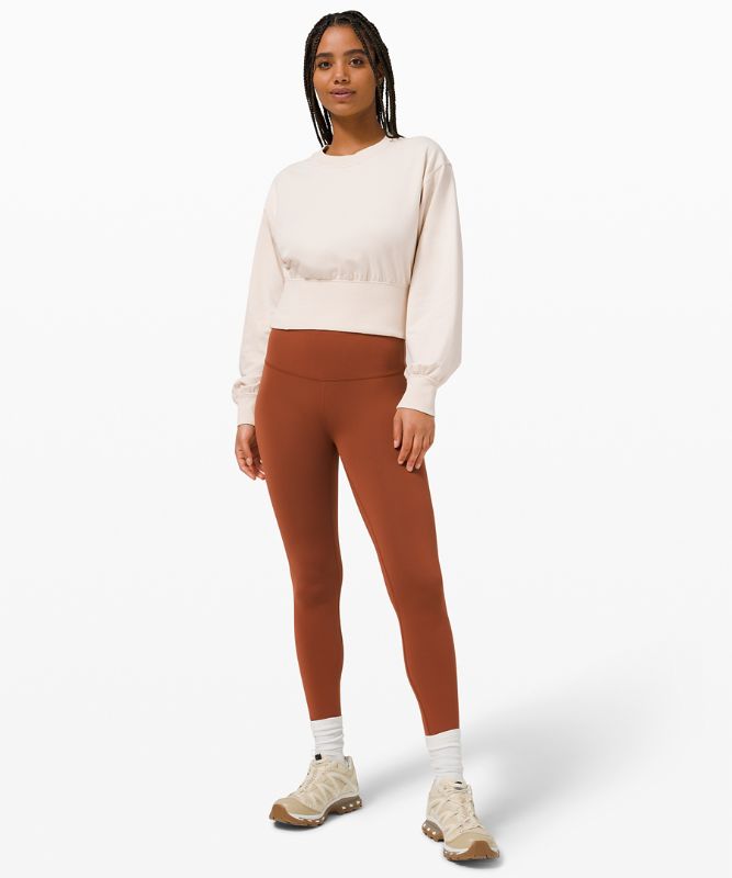 Ribbed Contoured-Waist Crew