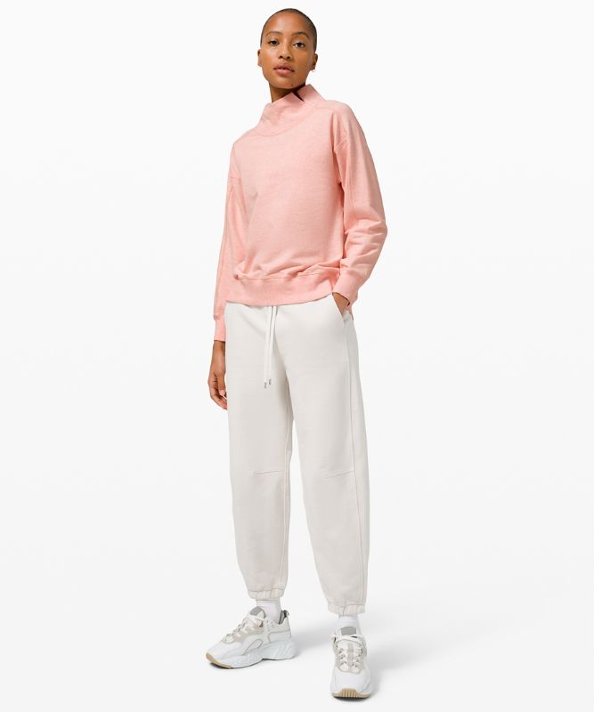 Relaxed French Terry Mock Neck