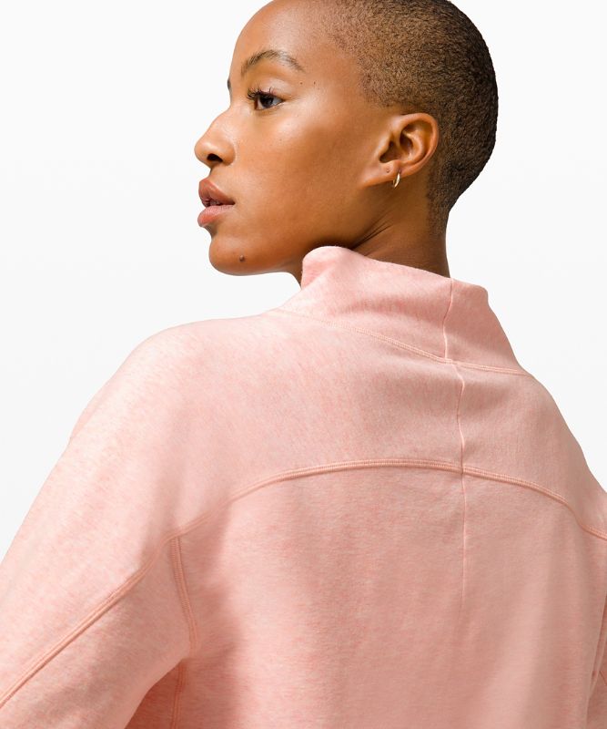 Relaxed French Terry Mock Neck