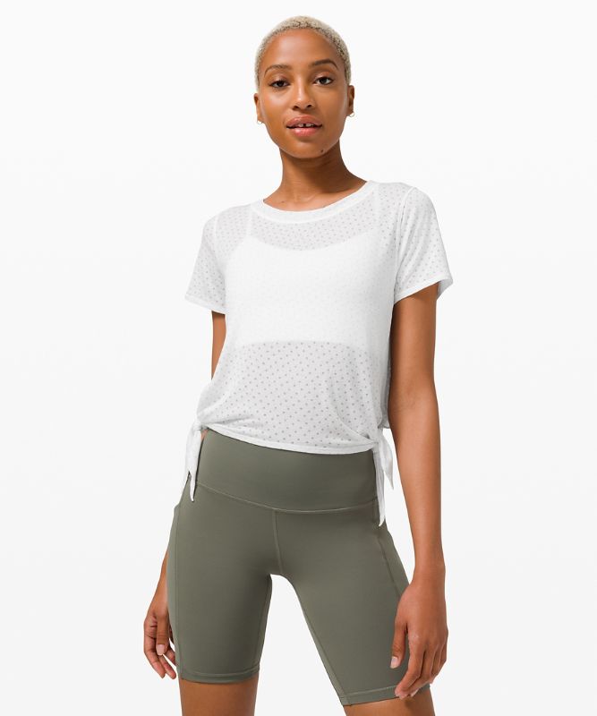 Side Tie Yoga Short Sleeve