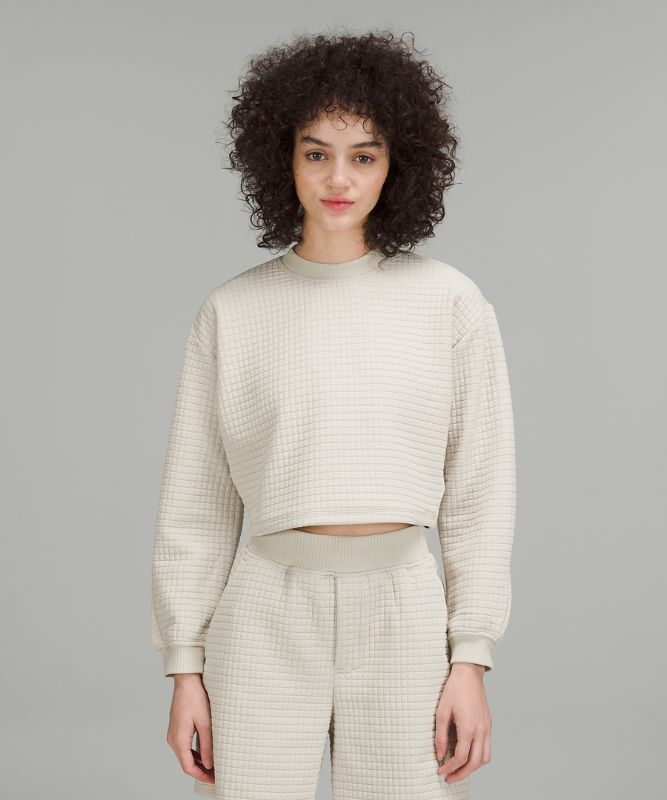 lululemon lab Textured Grid Cropped Pullover