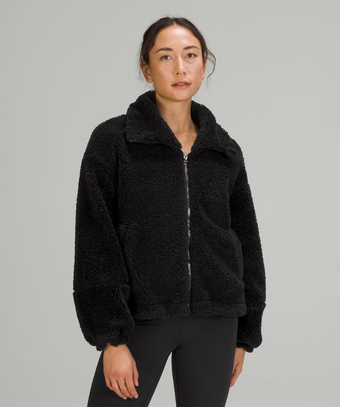 Cinchable Fleece Zip-Up