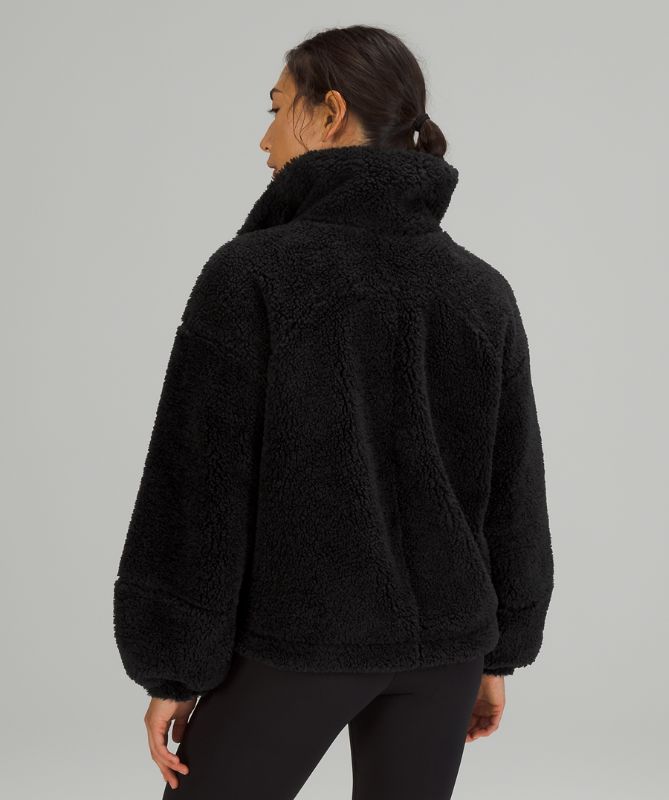 Cinchable Fleece Zip-Up