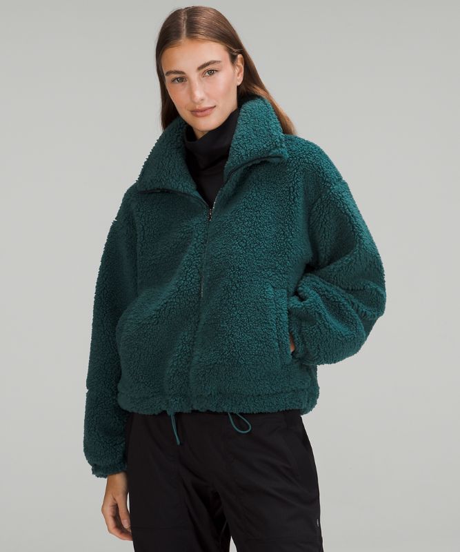 Cinchable Fleece Zip-Up