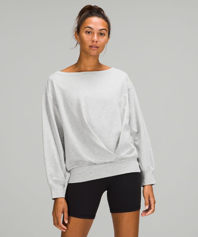 Pleated Modal Fleece Pullover