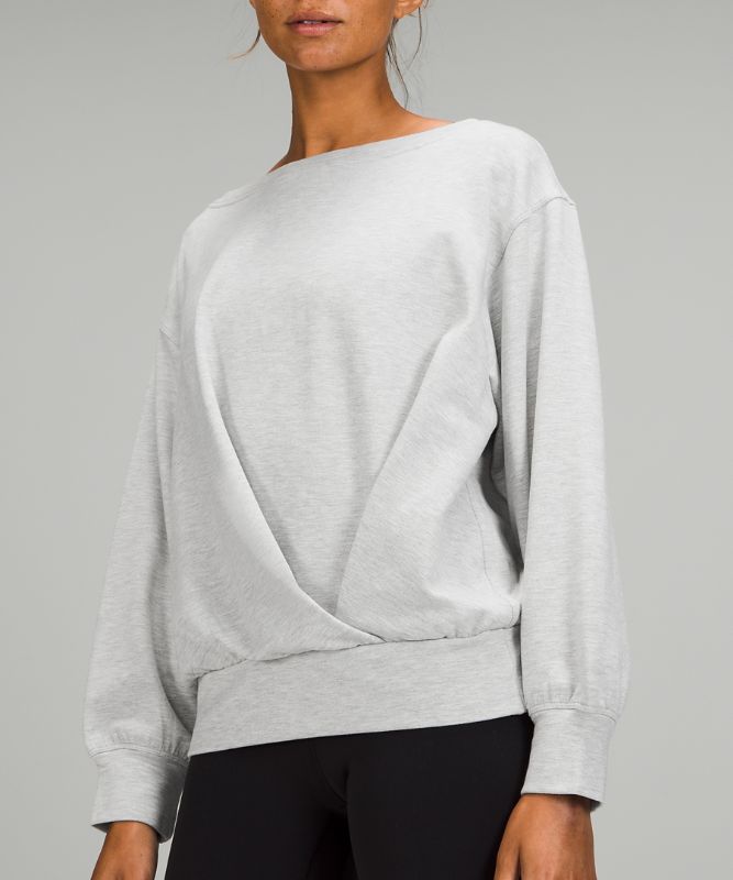 Pleated Modal Fleece Pullover