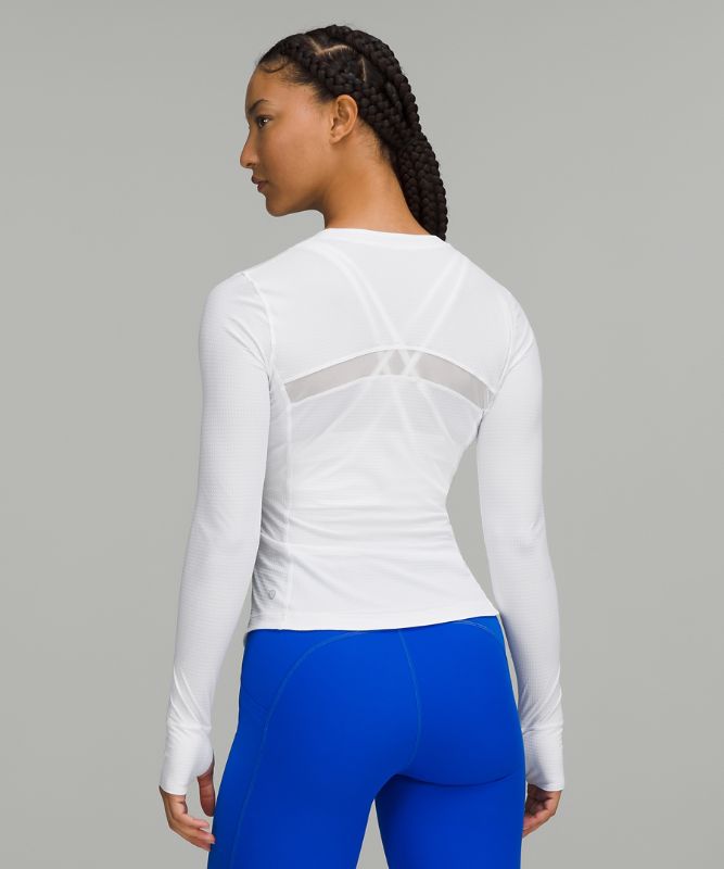 Ventilated Mesh-Back Running Long Sleeve Shirt