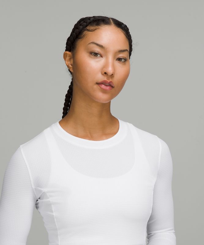 Ventilated Mesh-Back Running Long Sleeve Shirt