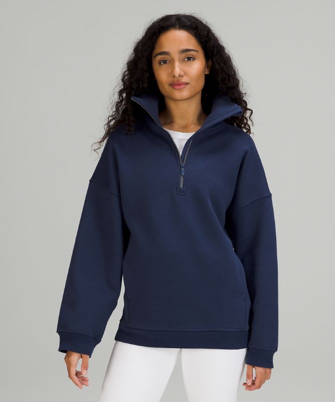 Thick fleece half zip sale