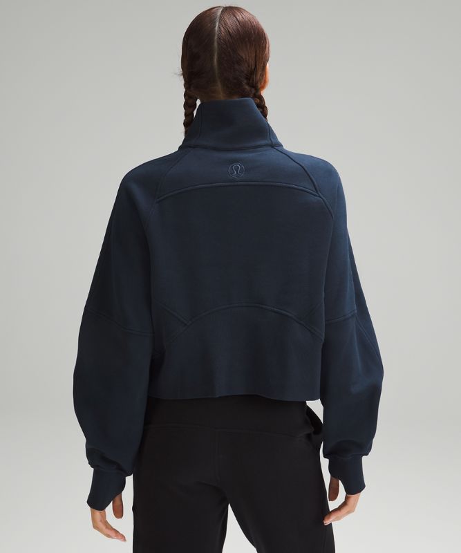 Scuba Oversized Funnel-Neck Half Zip