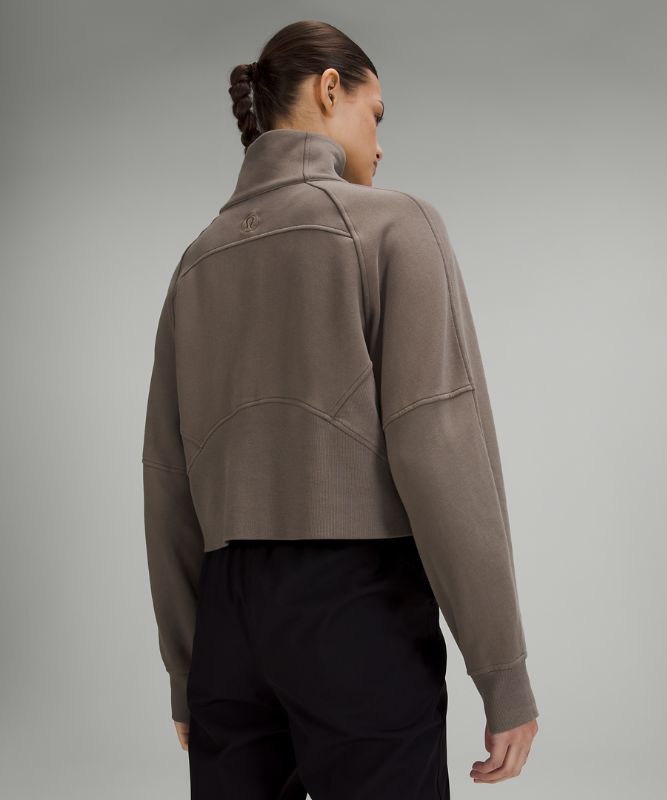 Scuba Oversized Funnel Neck Half Zip