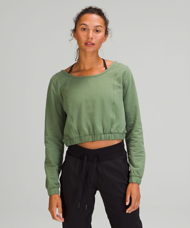 Square Neck Cropped Pullover