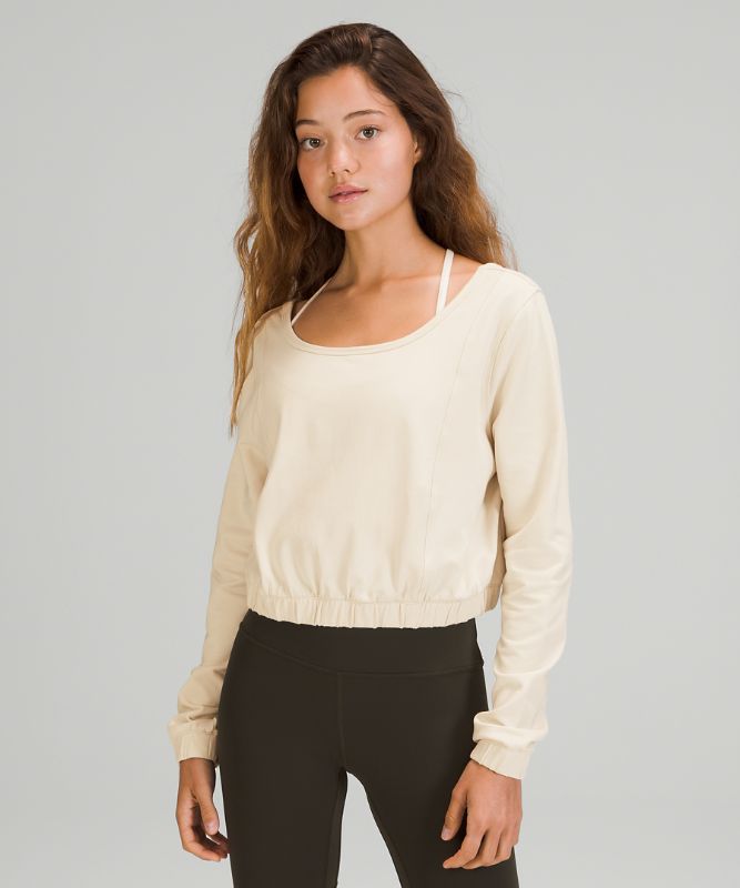 Square Neck Cropped Pullover