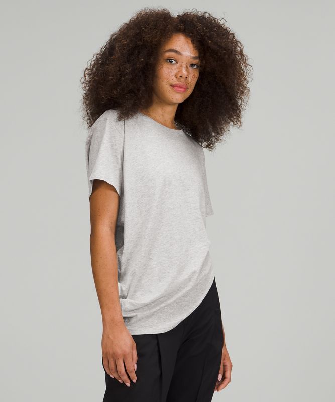 LA Asymmetrical Relaxed Crew T-Shirt