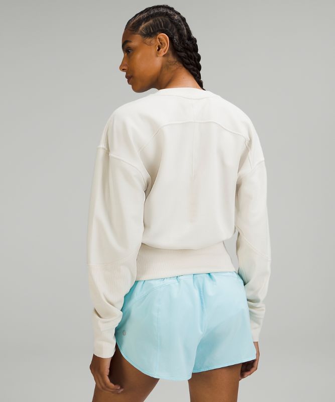 Modal Fleece Ribbed-Waist Pullover