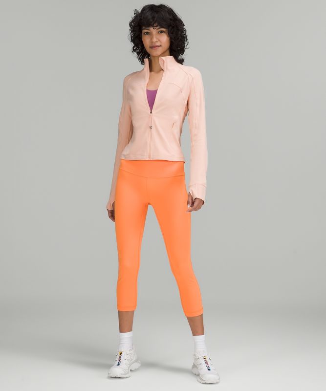 Nulu Cropped Define Jacket, Peach Satin