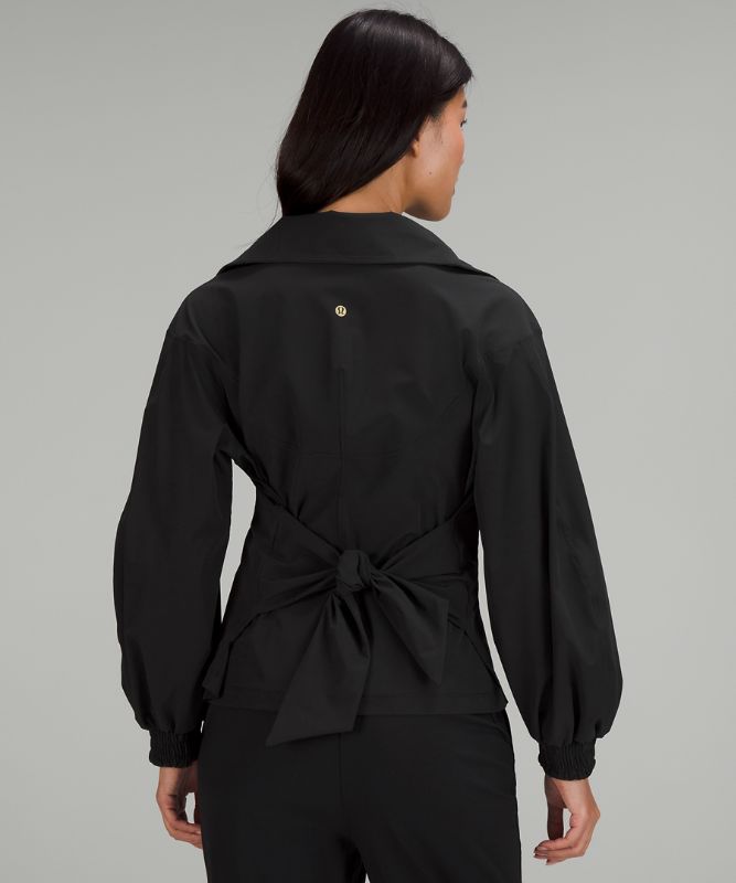 New Year Tied Waist Half-Zip Track Jacket