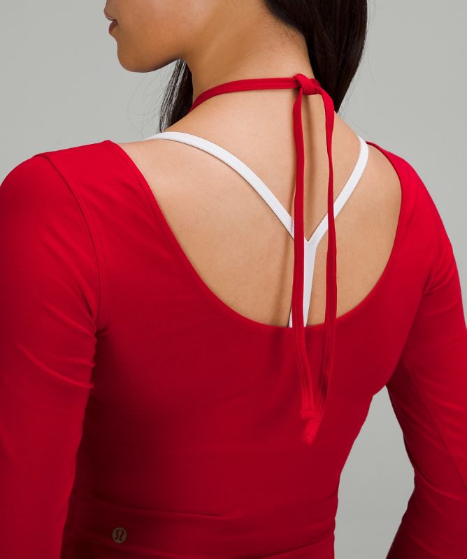 New Year Halter Neck Long Sleeve Shirt