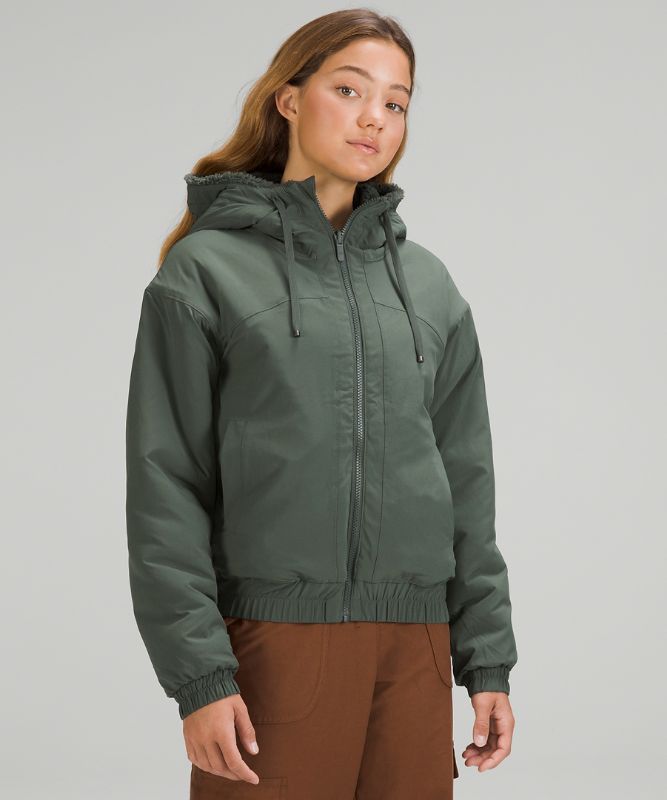 Textured Fleece Reversible Jacket