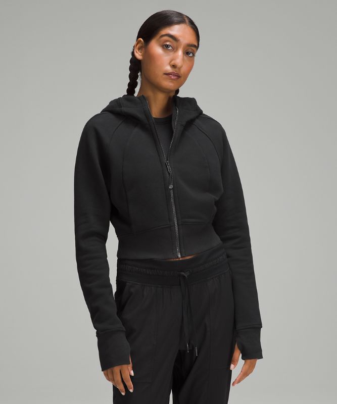 Scuba Full-Zip Cropped Hoodie