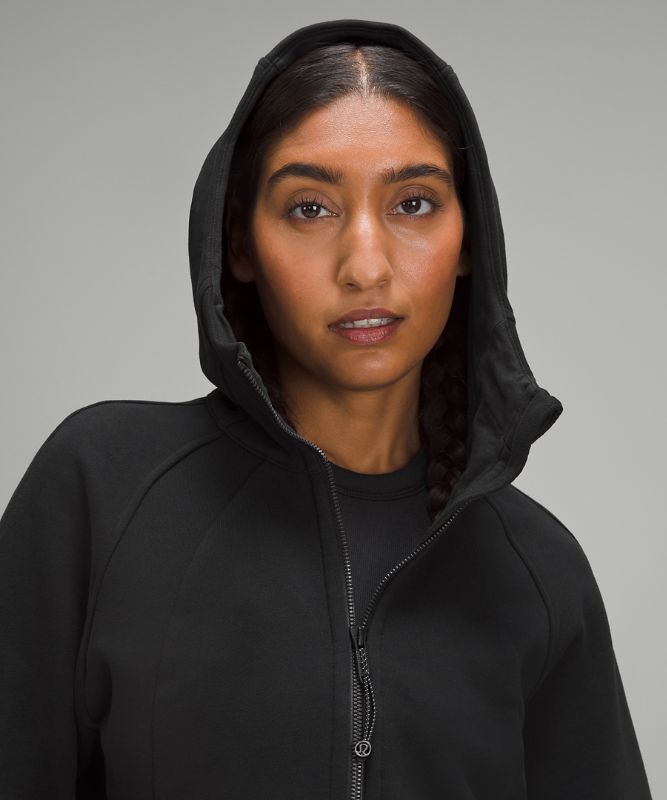 Scuba Full-Zip Cropped Hoodie