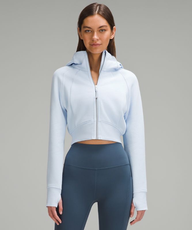 Scuba Full-Zip Cropped Hoodie