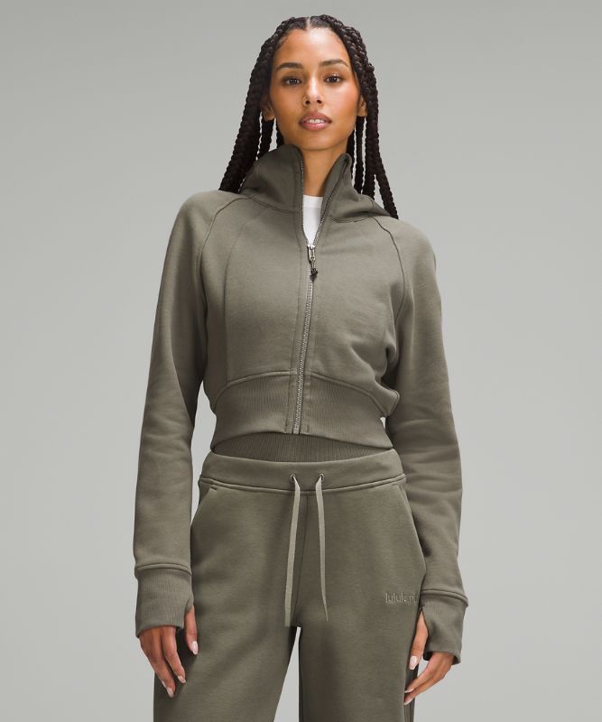 Scuba Full-Zip Cropped Hoodie