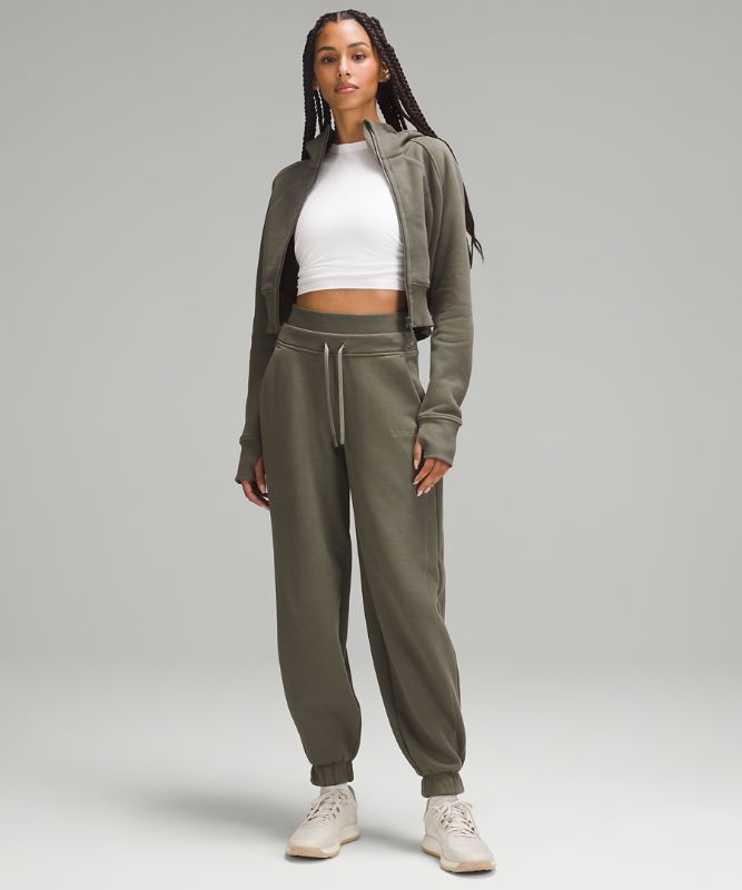 Scuba Full-Zip Cropped Hoodie