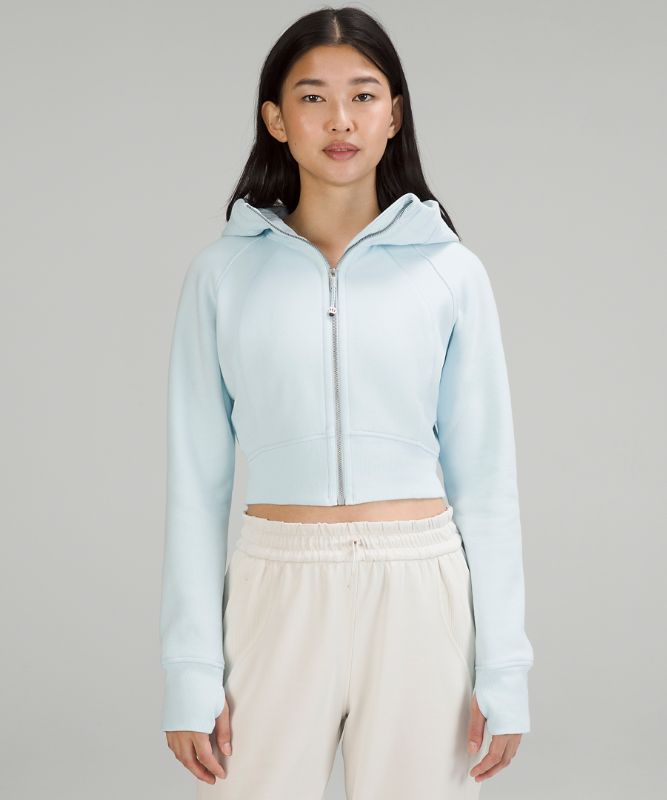 Scuba Full-Zip Cropped Hoodie