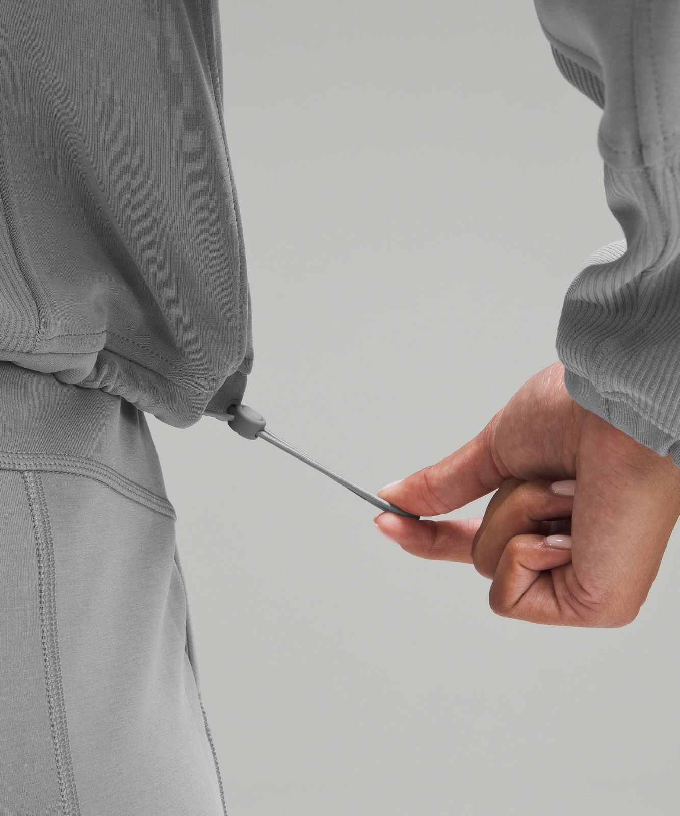 Brushed Softstreme Ribbed Half Zip | Rhino Grey | luludrops