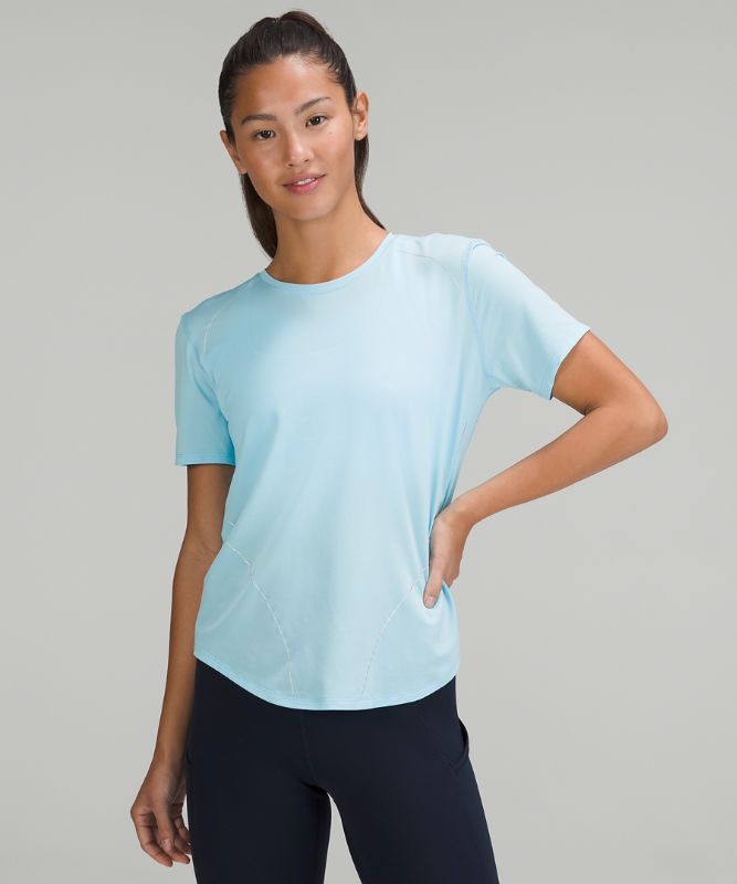 High-Neck Running and Training Reflective T-Shirt